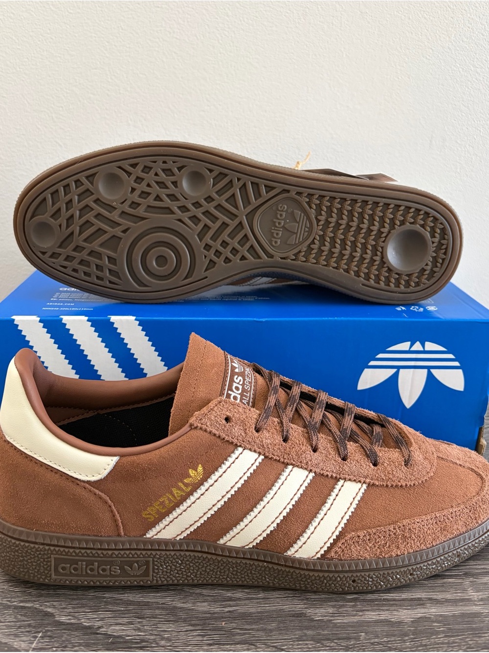 Men's Size 10 Adidas Handball Spezial Brown Shoes